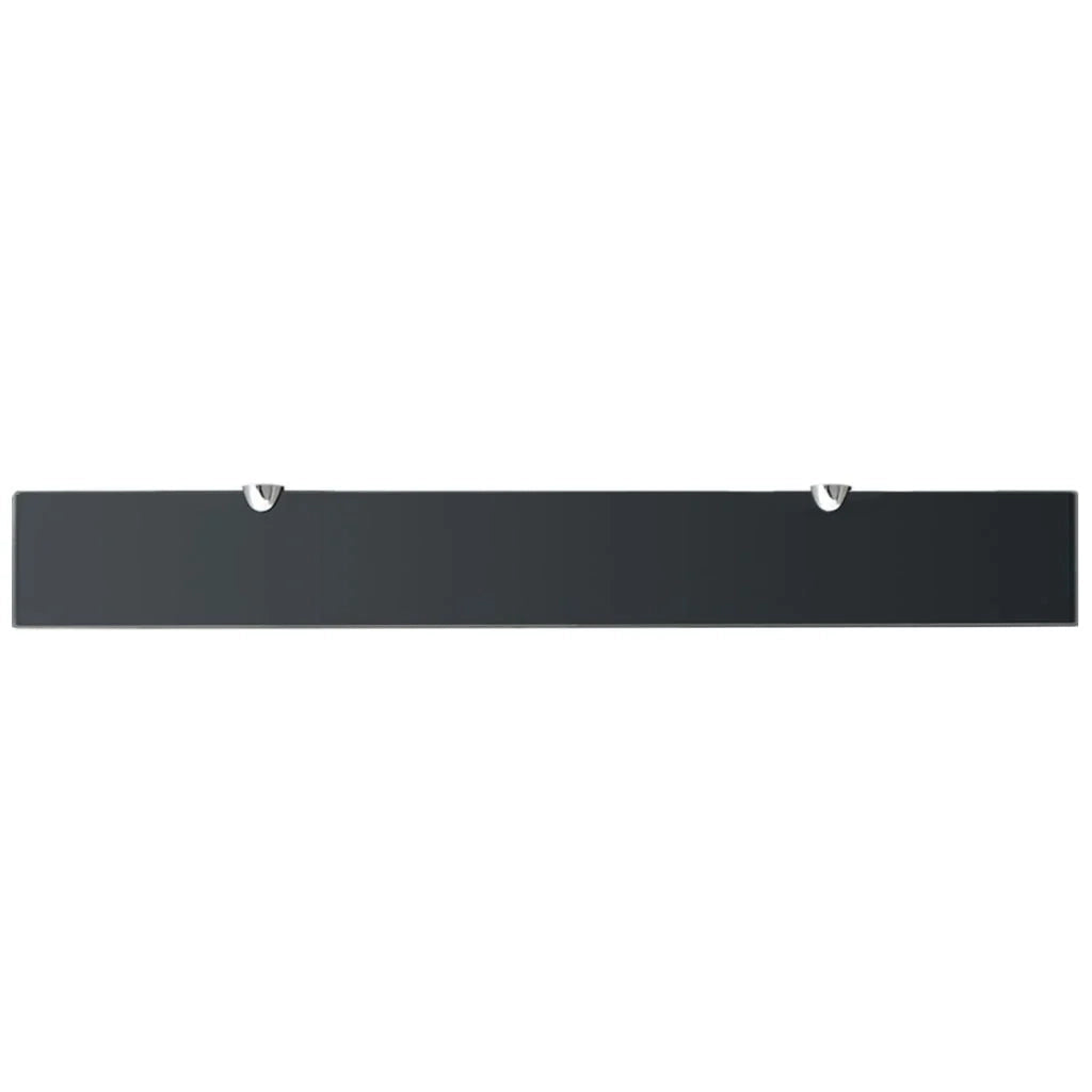 Mensola/armadietto/mobile in vetro da parete 80 x 10 cm spessore 8 mm nero 2702132/2