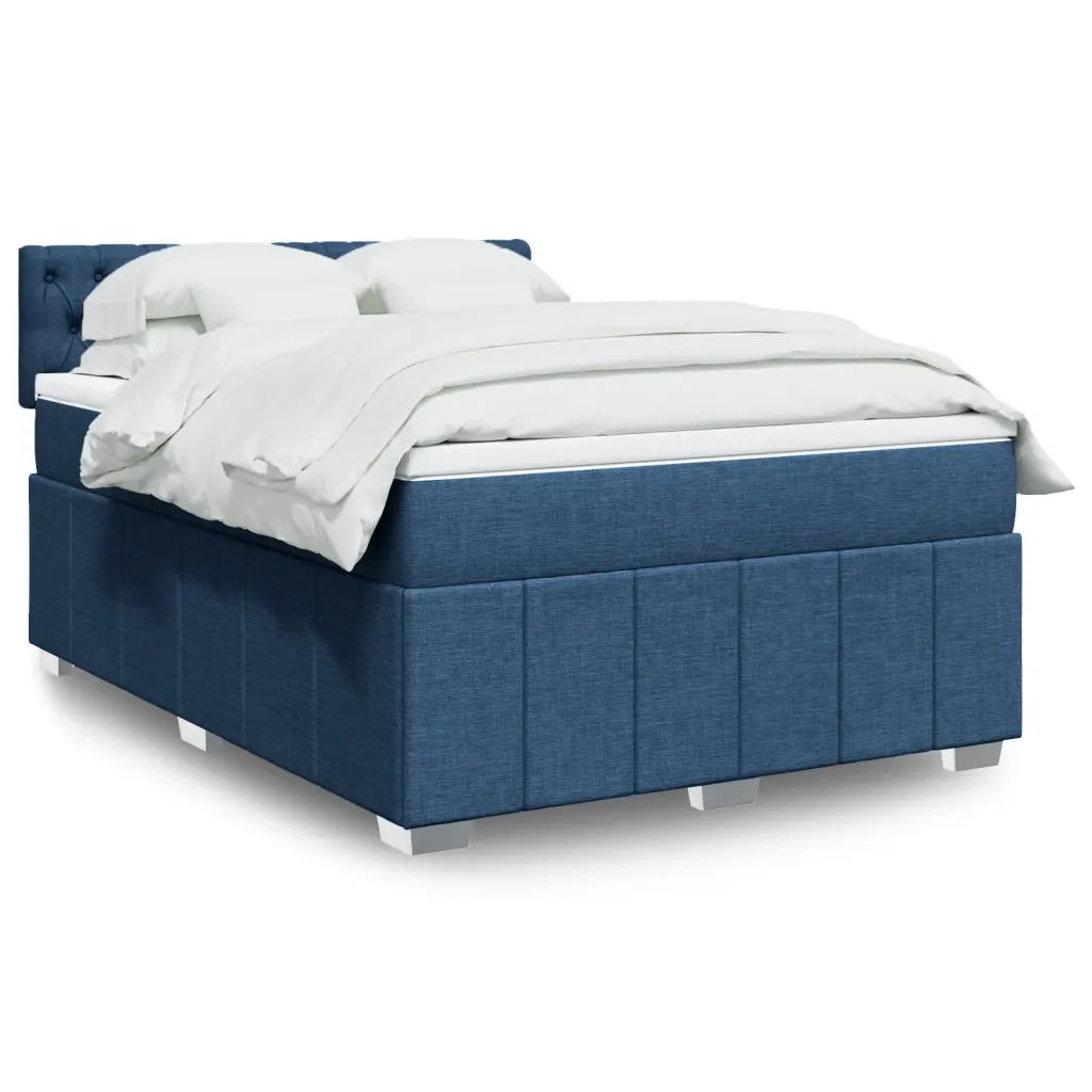Giroletto a Molle con Materasso Blu 140x200 cm in Tessuto 3289404