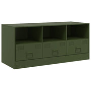 Mobile TV | Armadietto TV | Mobile Porta TV Verde Oliva 99x39x44 cm in Acciaio