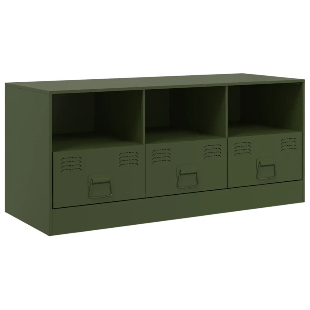 Mobile TV | Armadietto TV | Mobile Porta TV Verde Oliva 99x39x44 cm in Acciaio