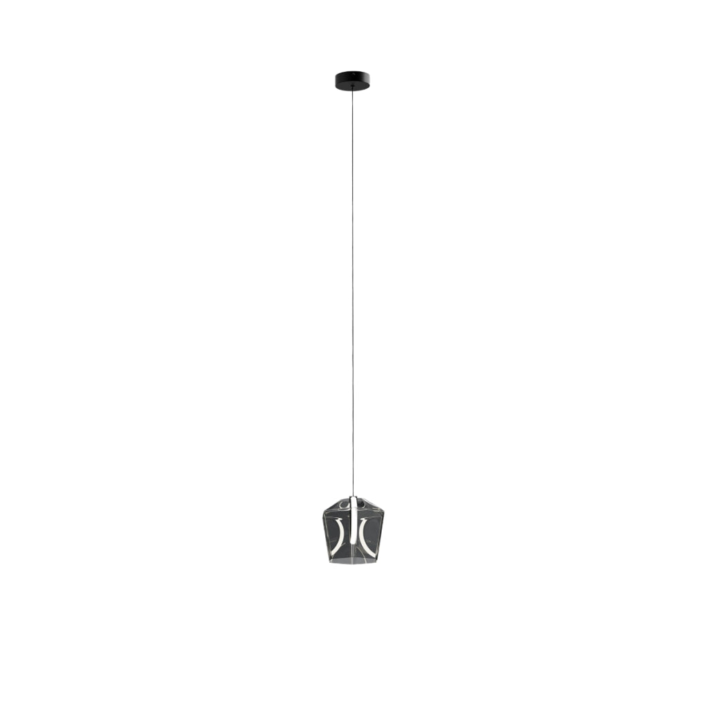 Lampada a sospensione tonda vetro fumé LED 6W COLORE Zuma Line