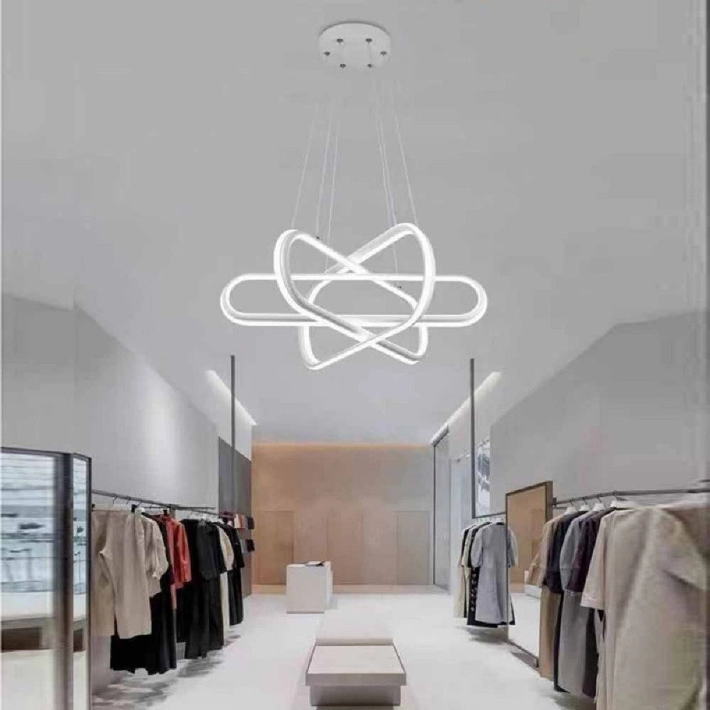 Trade Shop - Lampadario Led Moderno Lampada A Sospensione 94w Bianca Luce 4000k 3000k 6500k A49 -