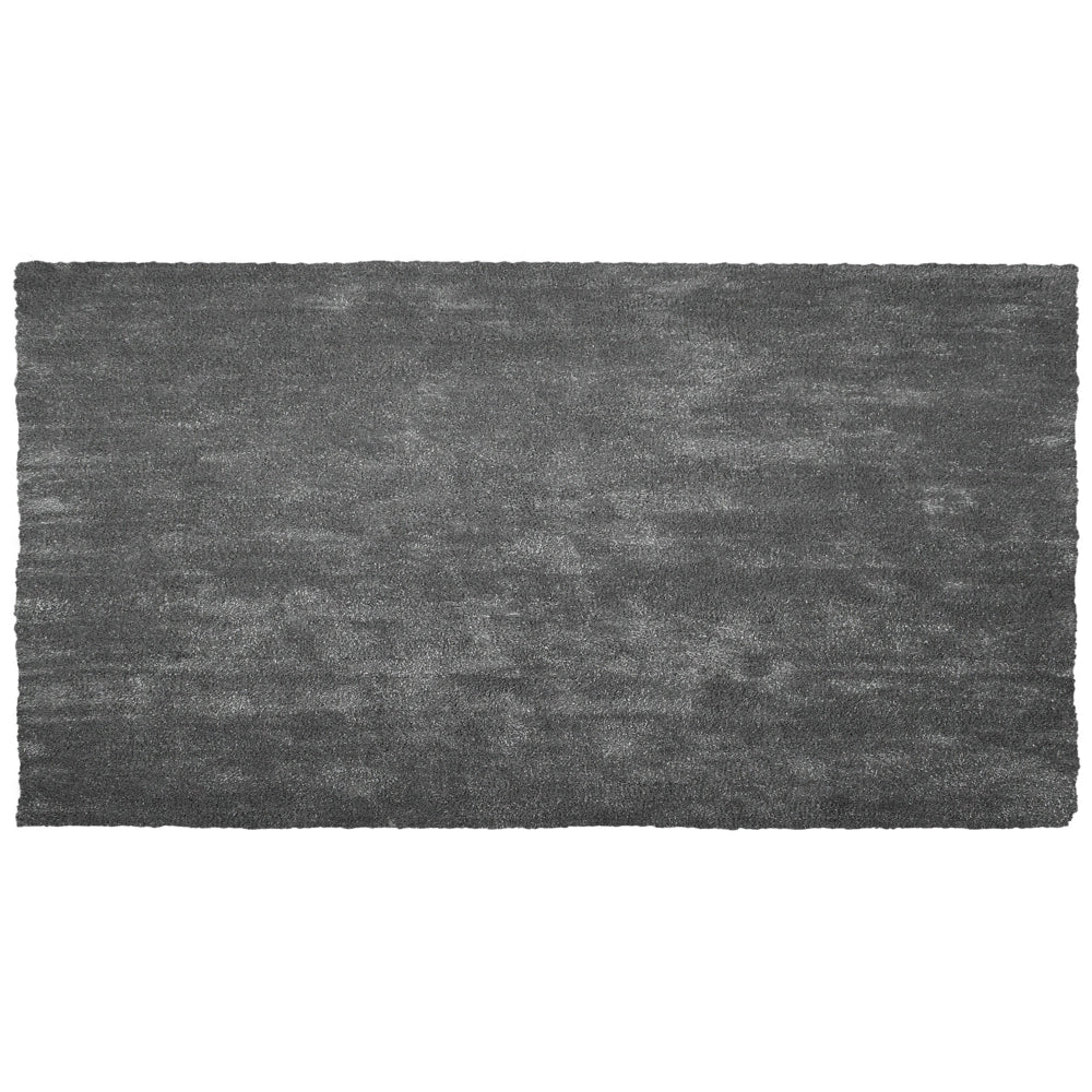 Tappeto Shaggy Grigio Scuro 80 x 150 cm Moderno Tappeto Rettangolare Trapuntato a Pelo Lungo