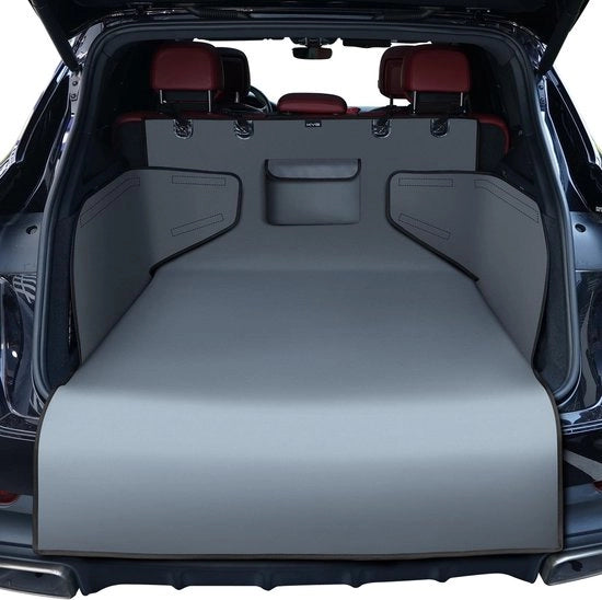 Protezione del cofano del bagagliaio per cani Universale protezione acqua resistente e duratura del cofano del bagagliaio per cani con protezione laterale, facile da pulire per auto, SUV e furgoni, 185 * 105 * 38 cm - Grigio