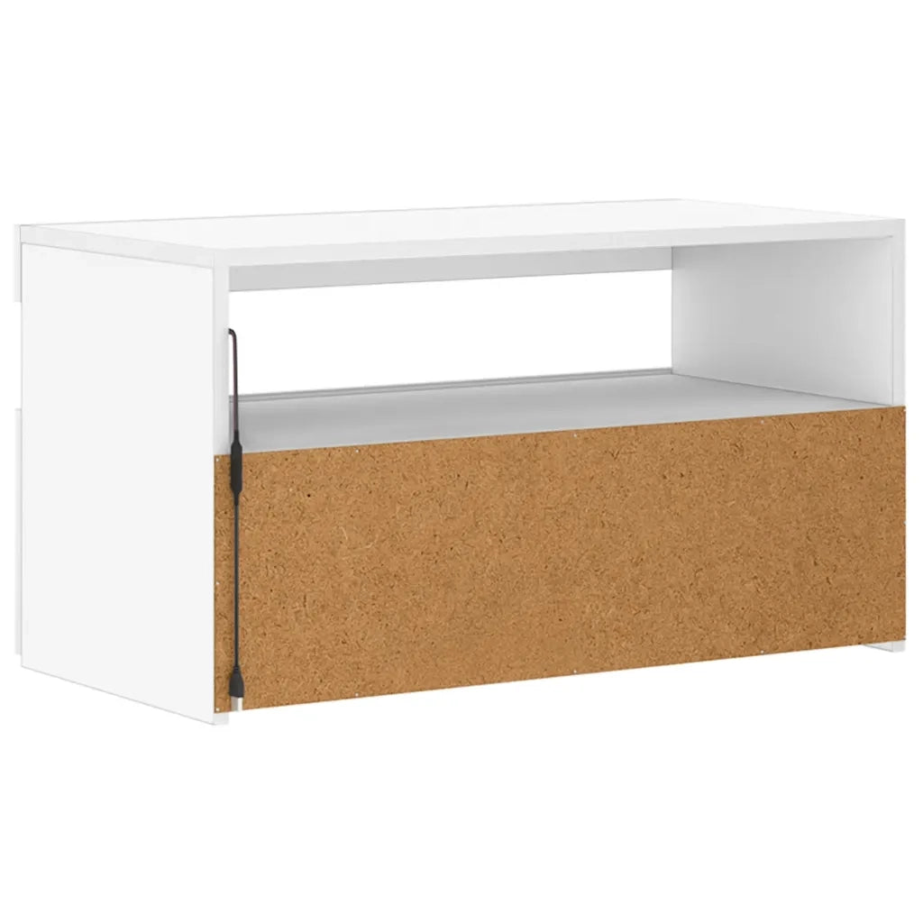 Mobile Porta TV con Luci LED Bianco 75x35x40 cm 804391