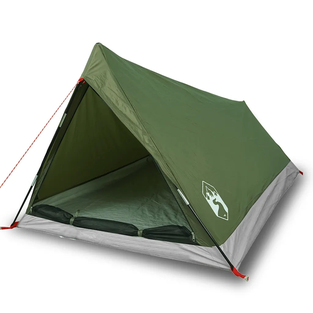 Tenda da Campeggio per 2 Persone-Tenda per Escursionismo Verde Oliva Impermeabile 165966