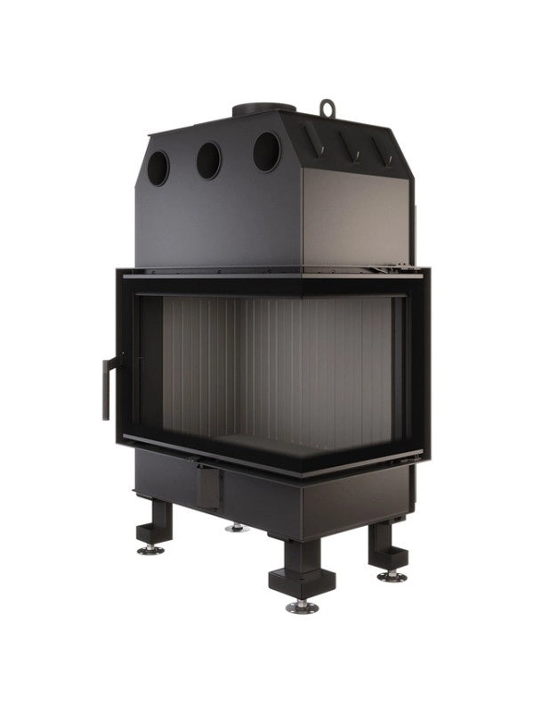 Caminetto ad angolo Inserto Apertura destra Nero Energy 75x50x47 (15,1 kW) ECO