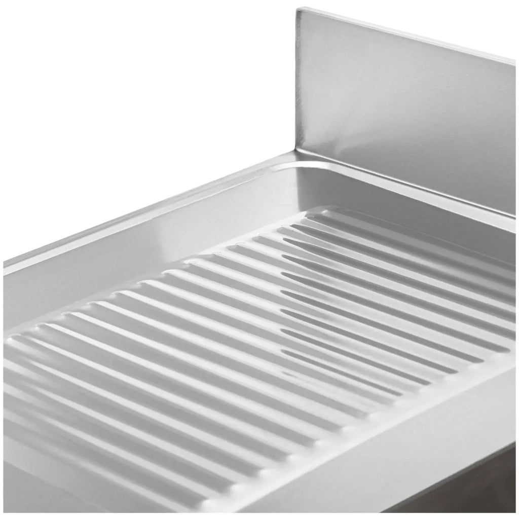 Lavello professionale in acciaio inox con 2 vasche 140 x 70 x 97 cm acciaio inox argento 14_0009564