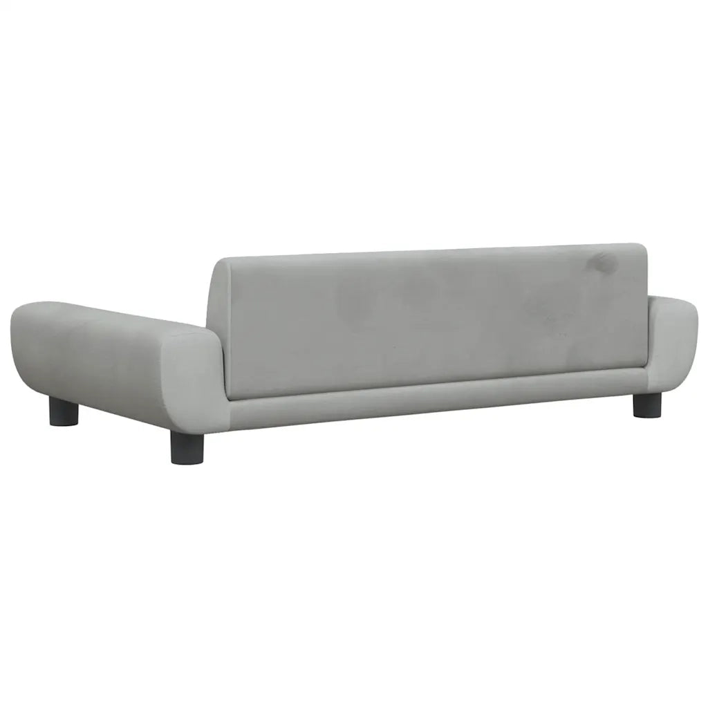 Lettino per Cani Grigio Chiaro 100x54x33 cm in Velluto 171982