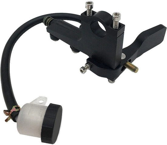 Kit di cambio per motocicletta con pompa del pedale posteriore a doppio effetto, manubrio in lega di alluminio, adatto per ruote da 7 a 8 pollici, con pedale per dito posteriore.