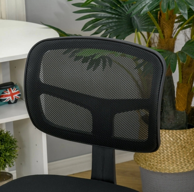 Sedia da ufficio ergonomica nera girevole e regolabile