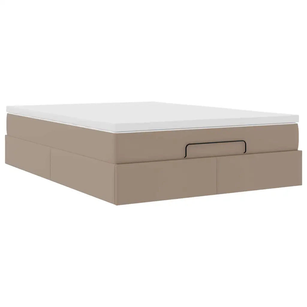 Struttura Letto Pouf con Materasso 140x200 cm Similpelle 3311045