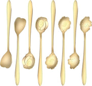 Set di 8 cucchiai multifunzionali in acciaio inossidabile - per caffè, tè, dessert e cocktail
