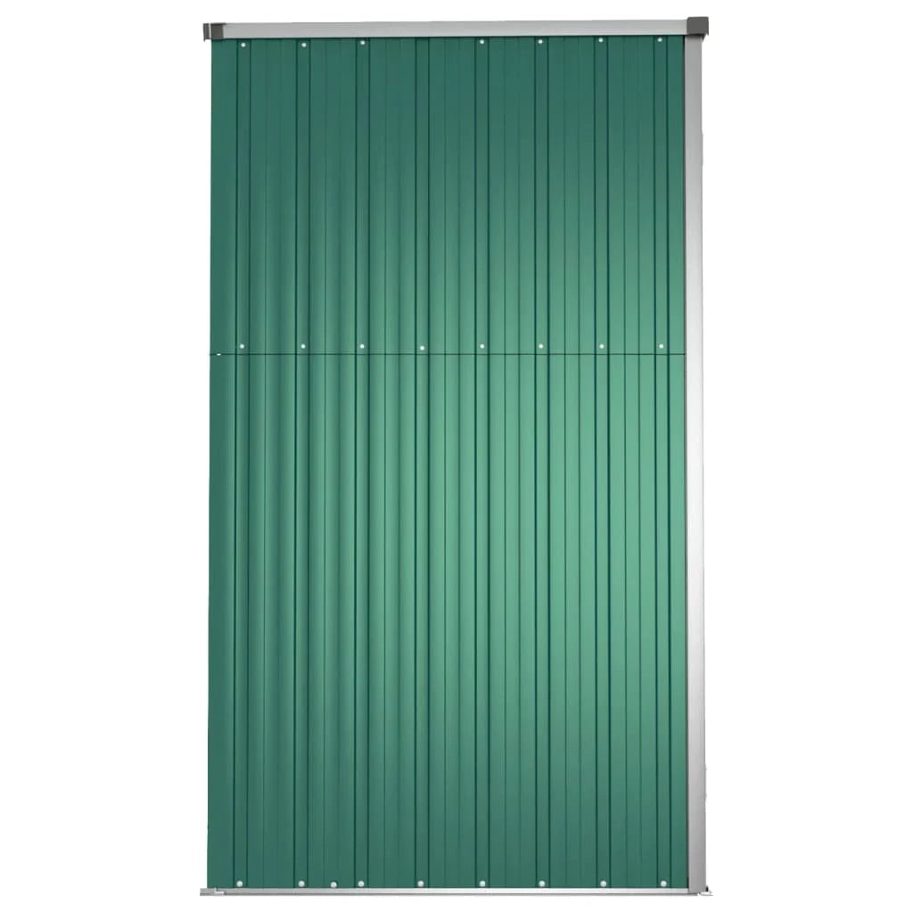Casetta da giardino cabina ripostiglio casetta da esterno robusta casetta per attrezzi 225 x 89 x 161 cm acciaio zincato verde 02_0022430