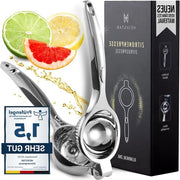 Citrusatrice Manuale - Universale Dimensione - Inox - Resistente al Lavastoviglie - Cassetto Grigio - Sappers - Limonatrice - Citrusatrice