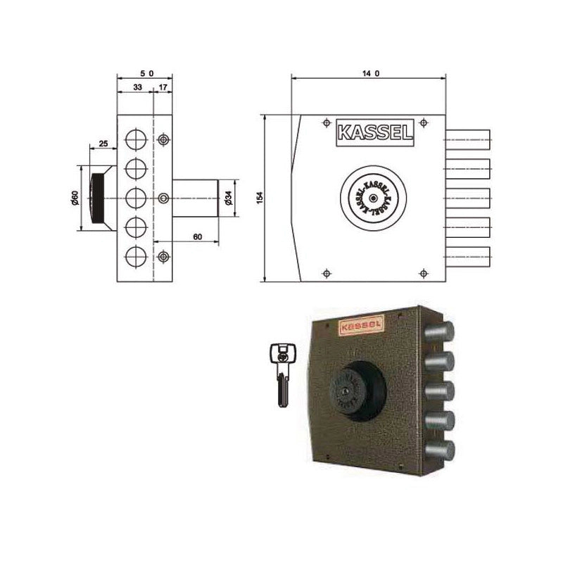 Serratura Sic.Semplice Dx Pompa 2101/Cp Kassel