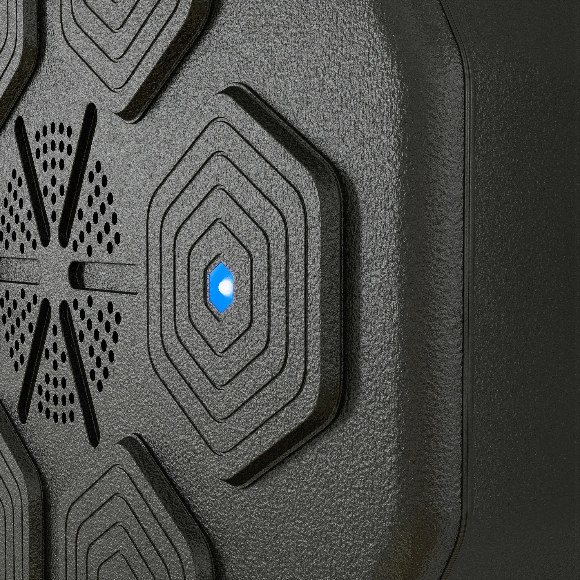 Macchina da Boxe a Parete 40x40x7,5 cm Punch Boxe con Connessione Bluetooth e Luci in PE e PU Nero