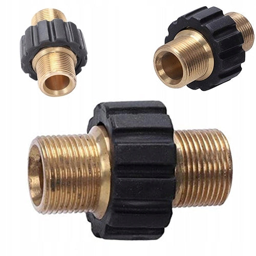 Adattatore per Tubo Alta Pressione – Ottone Anticorrosione, Filettatura 2x M22 | Compatibile con Idropulitrici Kärcher