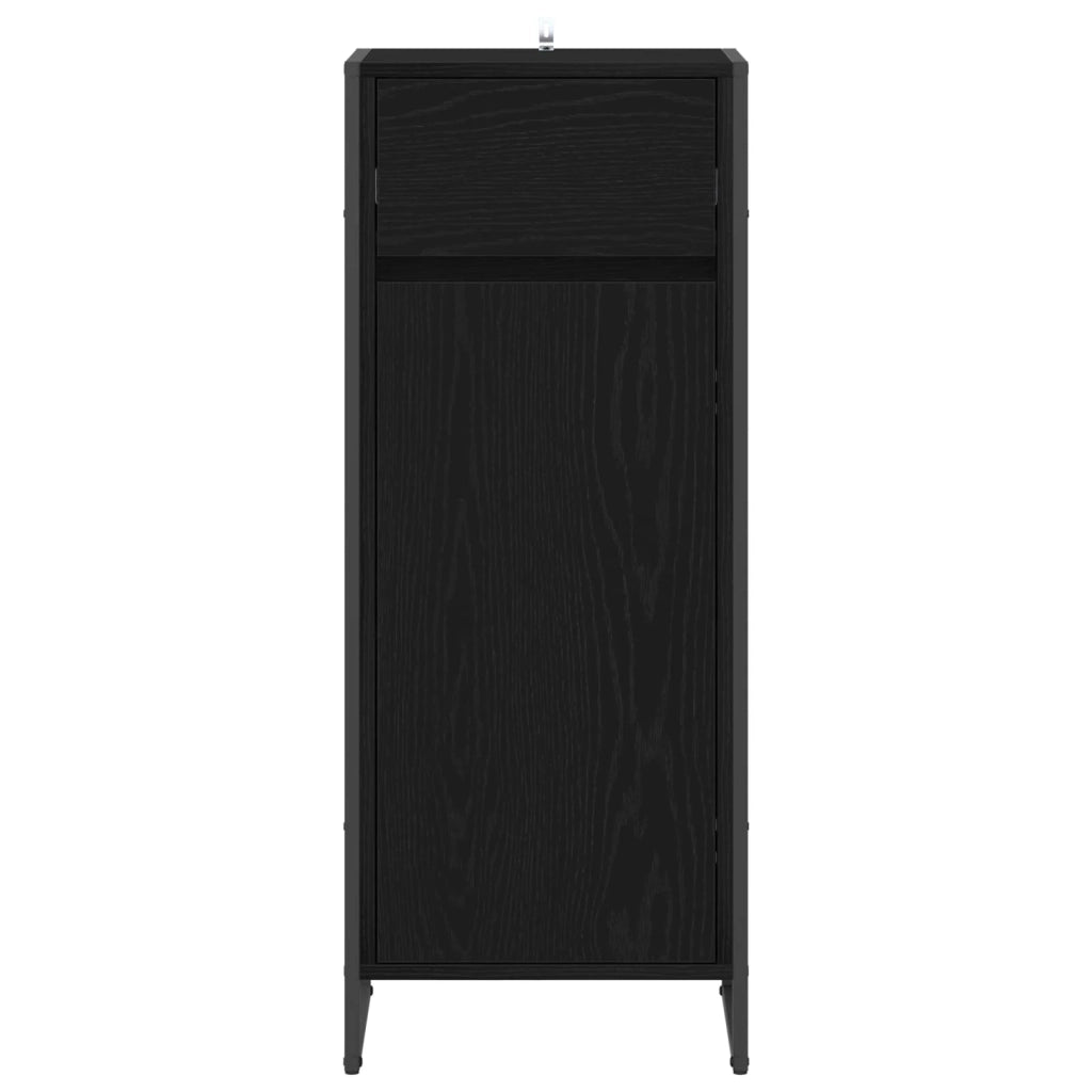 Mobile da Bagno Rovere Nero 40 x 30 x 100 cm Legno multistrato