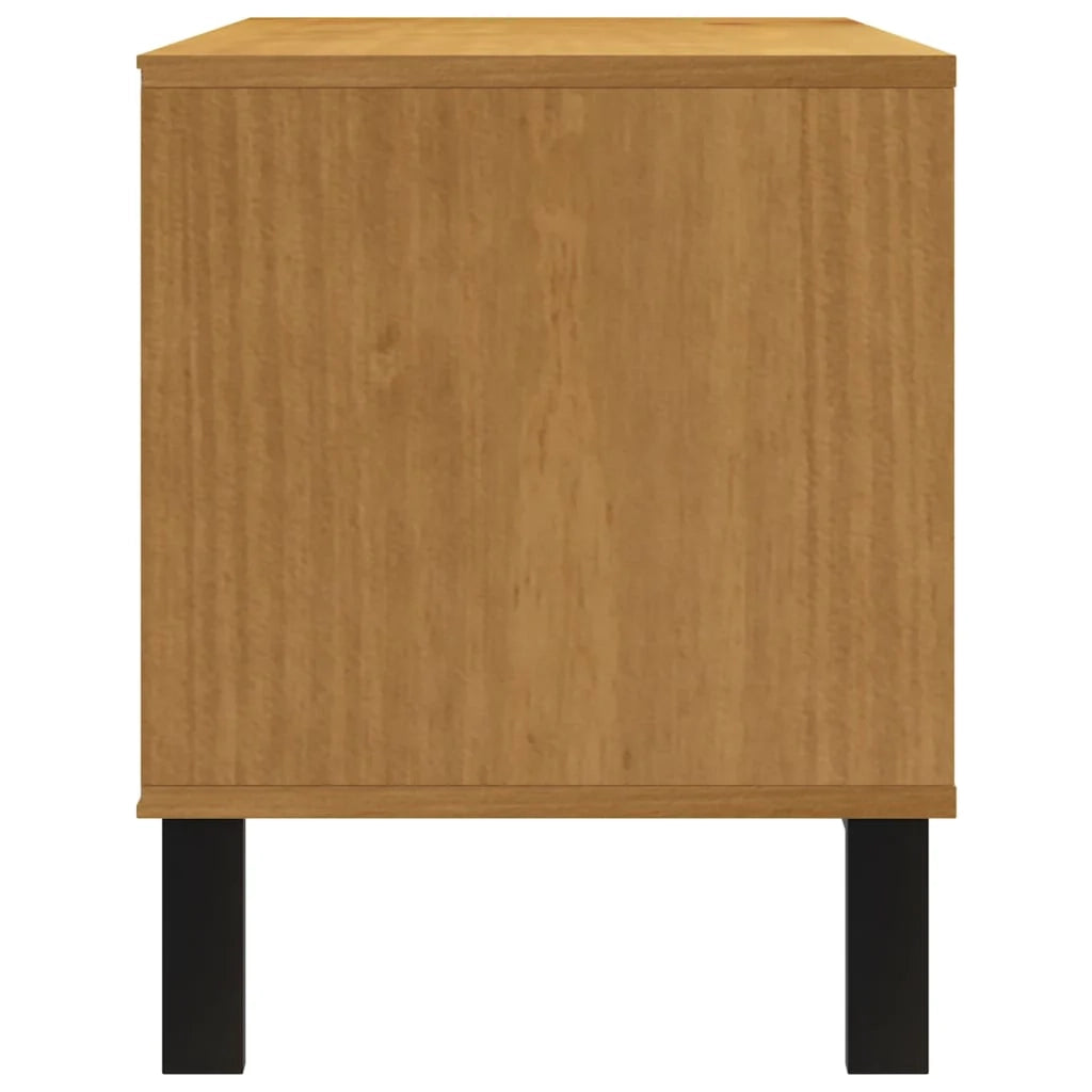 FLAM Mobile TV multimediale Mensola TV Credenza Sala da pranzo Soggiorno Camera da letto 110 x 40 x 50 cm Legno massello di pino marrone 02_0027619