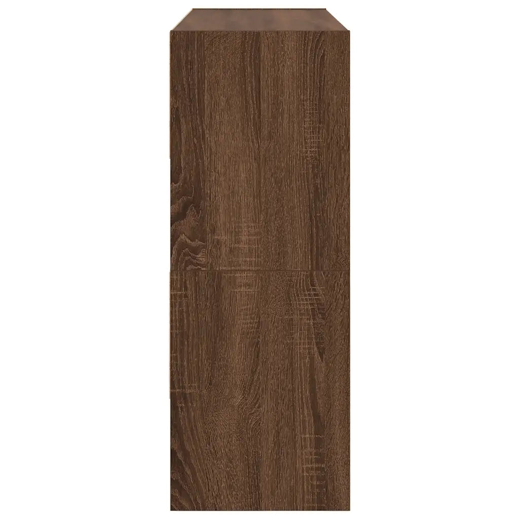 Scarpiere 2 pz Impilabili-Set di 2 Scaffale per scarpe Rovere Marrone 89,5x30x40 cm