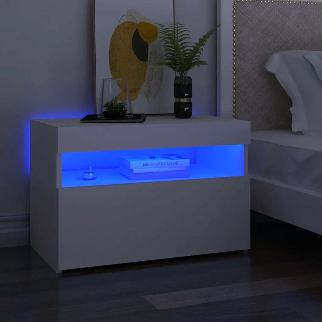 Mobile Porta TV con Luci LED-Mobile per TV-Credenza TV Bianco 60x35x40 cm