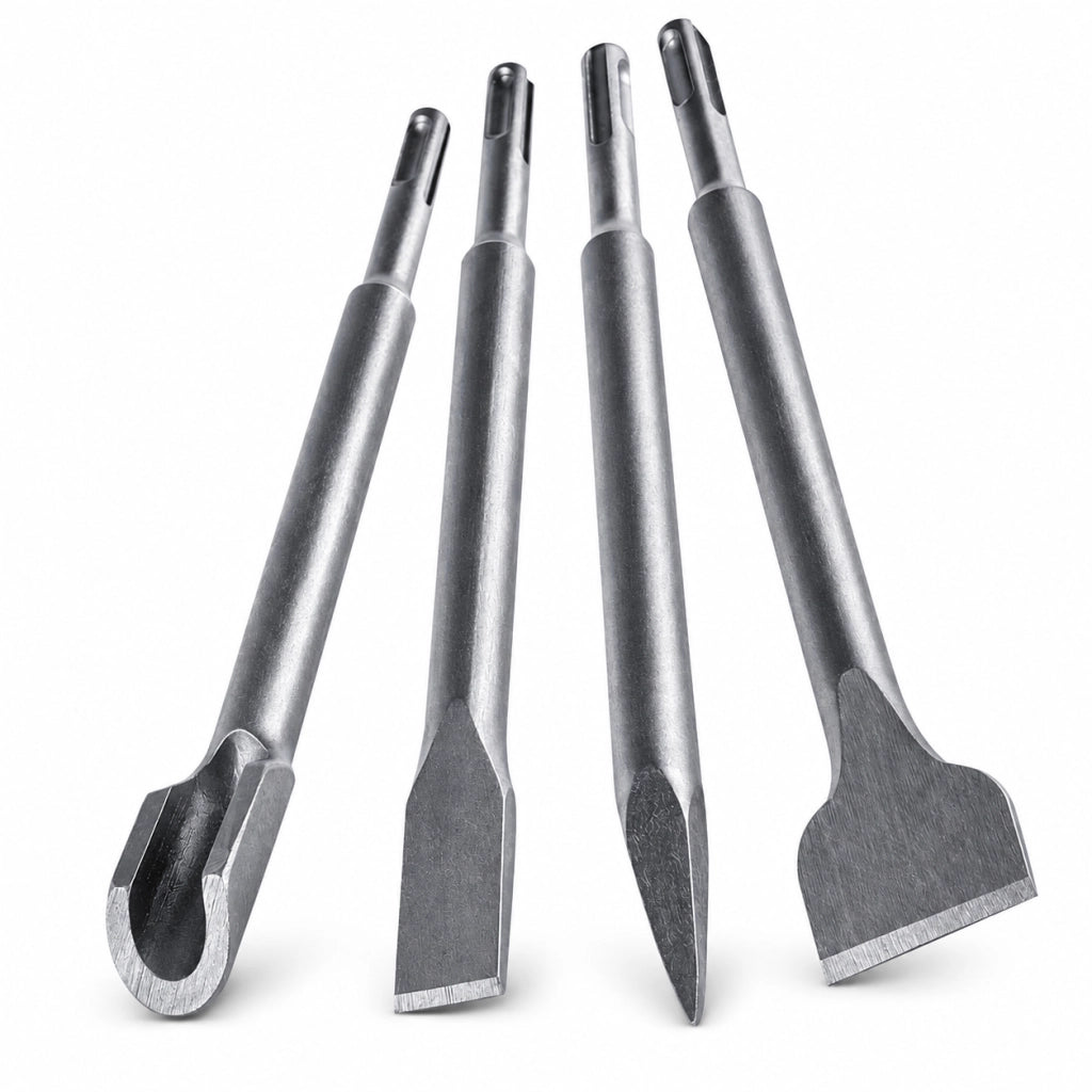 Set 4 Scalpelli SDS-Plus per Cemento Muratura e Piastrelle VHT02652