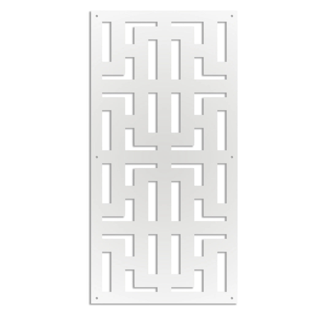 NO WAY - Pannello in PVC traforato - Parasole Colore: bianco, Misura: 98x198 cm