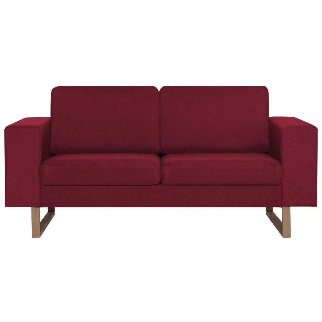 Set Divani 2 pz in Tessuto Rosso Vino 276865
