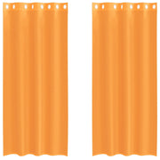 Tende in Voile con Occhielli 2 pz Arancio 140x245 cm