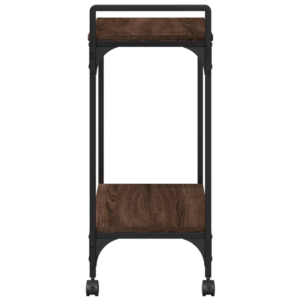 Carrello Cucina-Scaffale per Cucina Rovere Marrone 60,5x31x72,5cm Legno Multistrato