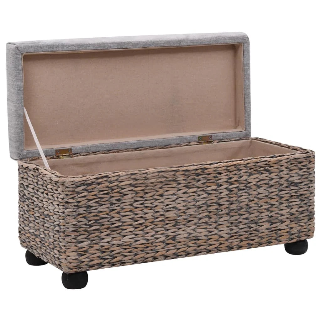 Panca pouf sgabello mobile panca 2 pezzi grigio giacinto d'acqua 3002178