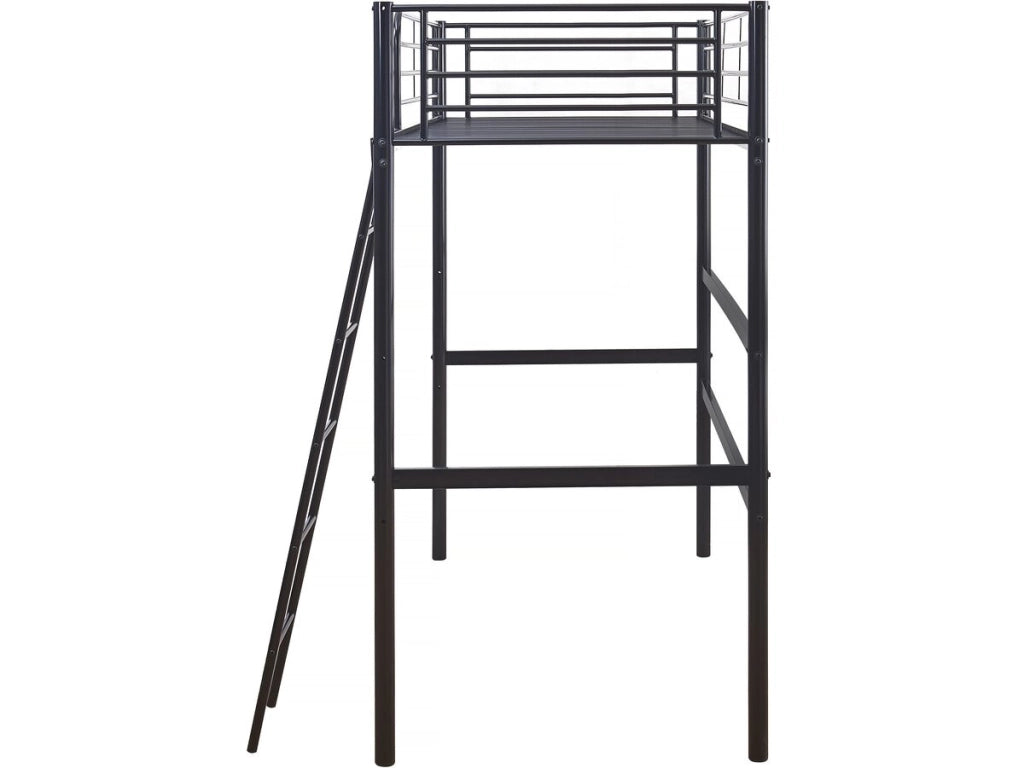 Letto a soppalco in metallo "Alora" - 90 x 190 cm - Nero