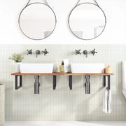 vidaXL Piano da Bagno Finitura a Olio 160x50x2 cm in Legno di Acacia