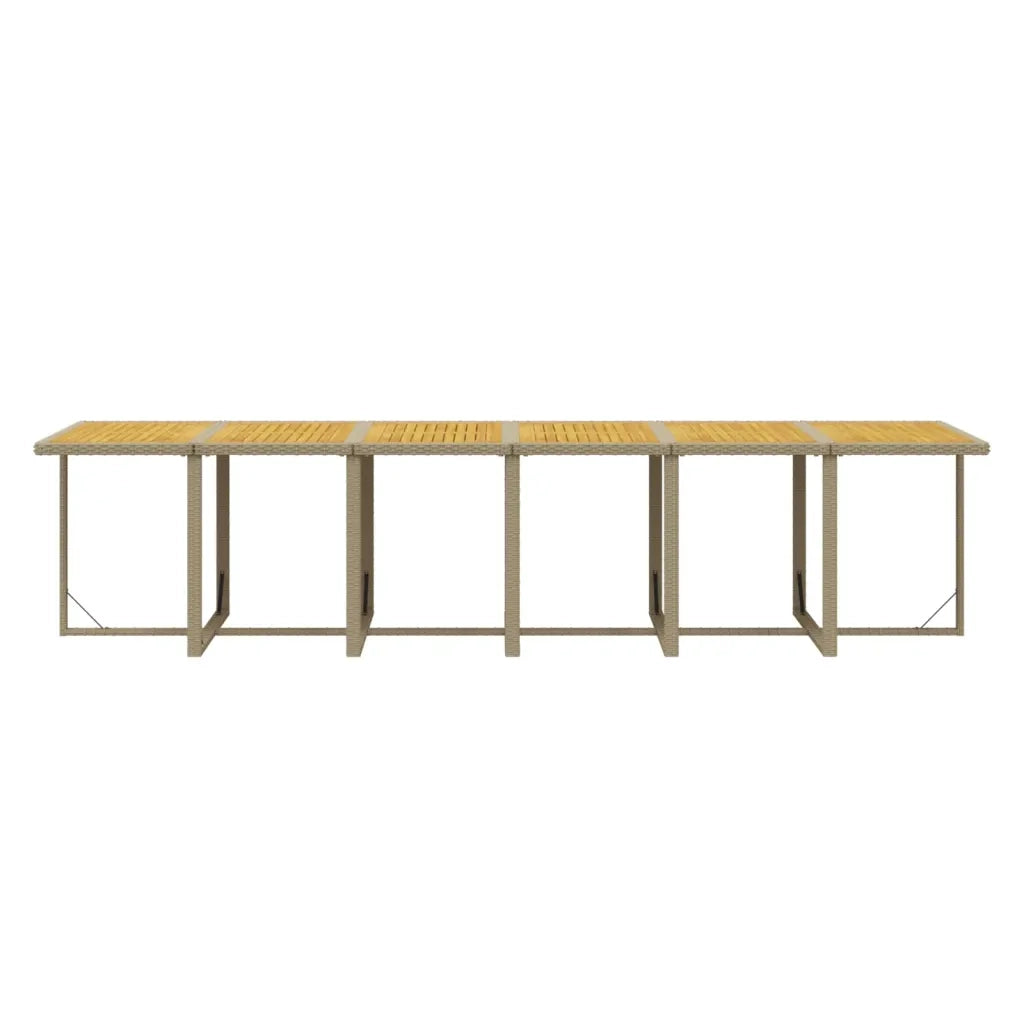 Set da Pranzo per Giardino 13pz con Cuscini in Polyrattan Beige cod mxl 38610