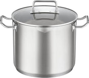 Pentola per verdure e zuppa in acciaio inossidabile 18-10 24 cm - coperchio in vetro - induzione - lavastoviglie