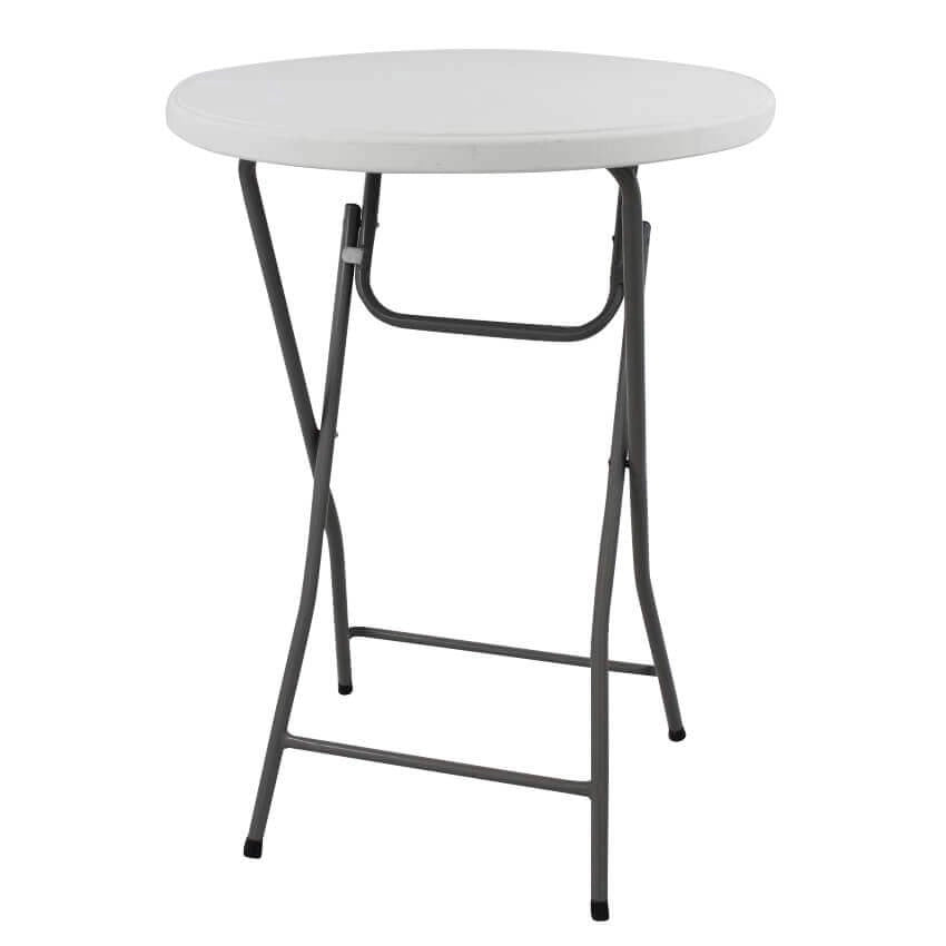 Tavolo catering alto Rotondo 60 in Acciaio Plastica cm 60x60x110 - RANDALL