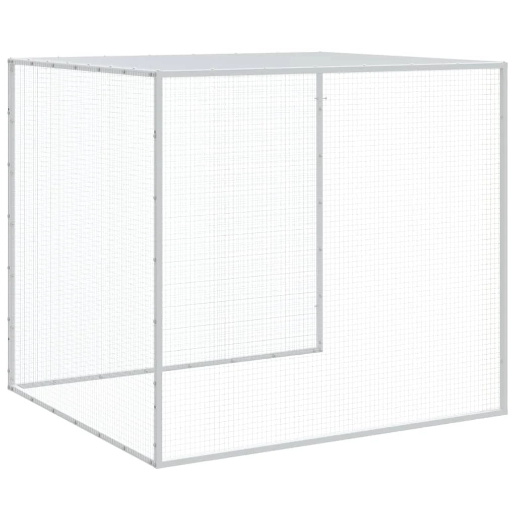 Recinto per pollaio con tetto 603 x 98 x 90 cm in acciaio zincato antracite 02_0043976