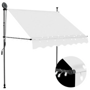 Tenda da Sole Retrattile Manuale con LED 200 cm Crema cod mxl 19739