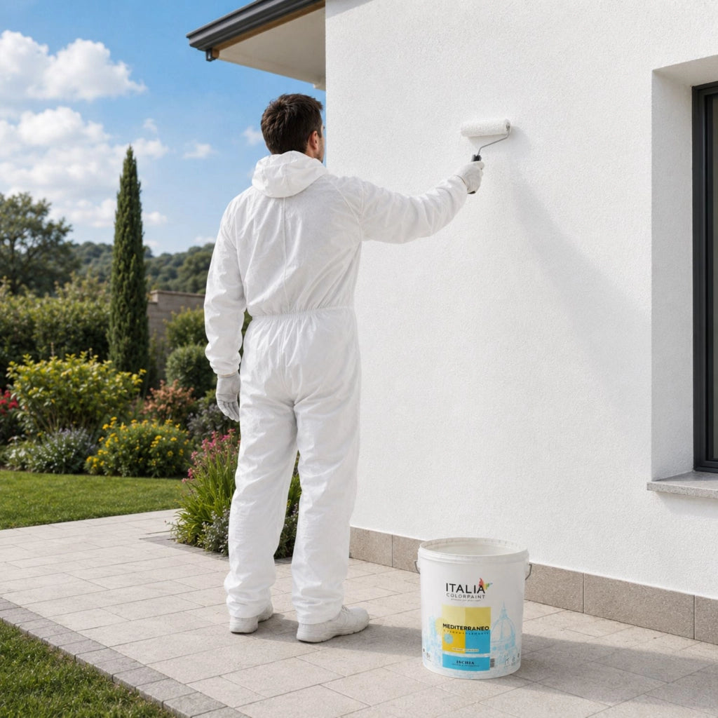 Idropittura quarzo elastomerico termoriflettente ischia antialga bianco litri 4