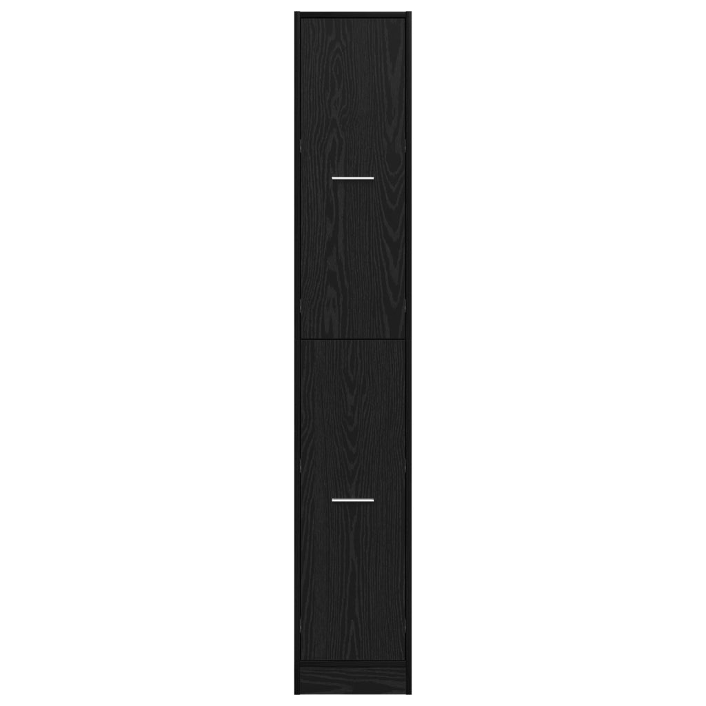 Armadio Apothecary Rovere Nero 30x41x174.5 cm Legno Ingegnerizzato