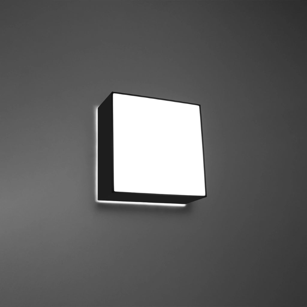 Plafoniera quadrata nera 25 cm Anubis Pure Lume E27