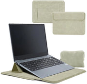 Portatile con cinturino integrato e maniglie, pelle PU, custodia portatile per MacBook Air/Pro/Surface Dell, Lenovo, HP, ASUS, Acer 15-16 pollici