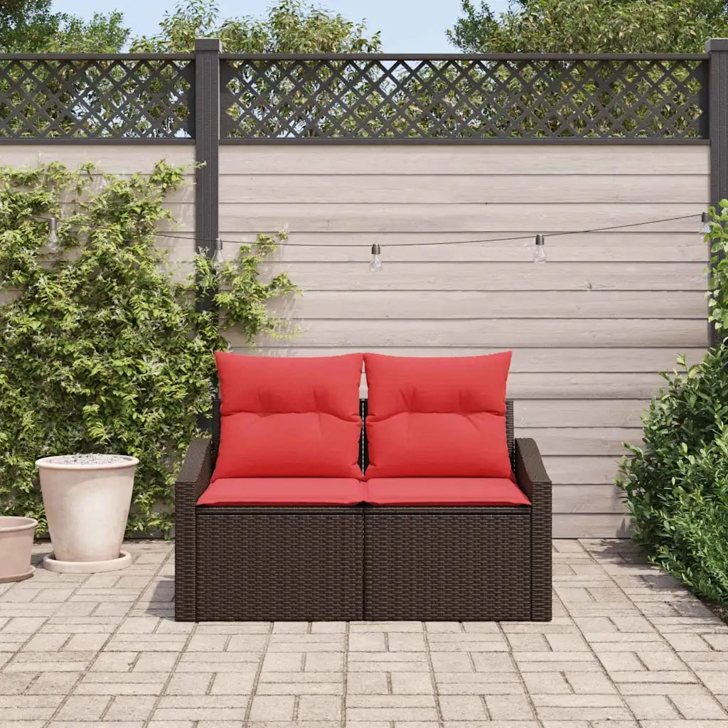 Divano da giardino Marrone 123 x 62 x 69cm polyrattan 42006778