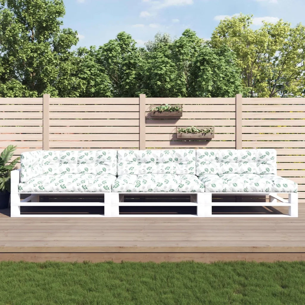Cuscini per Pallet 7 pz Motivo a Foglie Tessuto 3188921