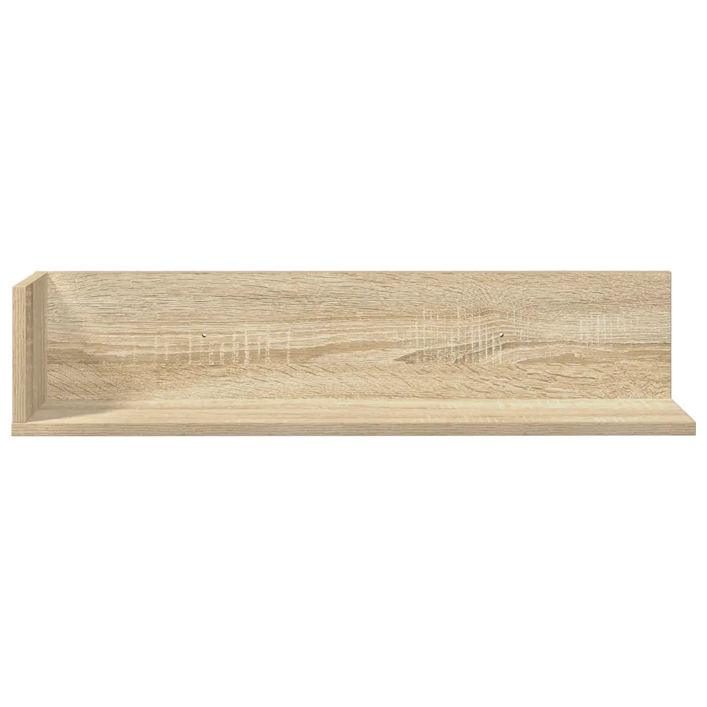 Mensole Parete 2pz Rovere Sonoma 75x16,5x16,5 cm in Truciolato 860033