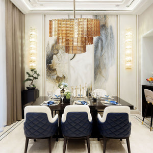 Lampadario A Sospensione Da Soffitto APP1677-8CP Marrone