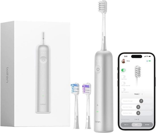 Tampone Elettrico Ultrasonico per Adulti - 3 Testine, IPX7 Impermeabile all'Acqua, Ricaricabile, Tampone da Viaggio