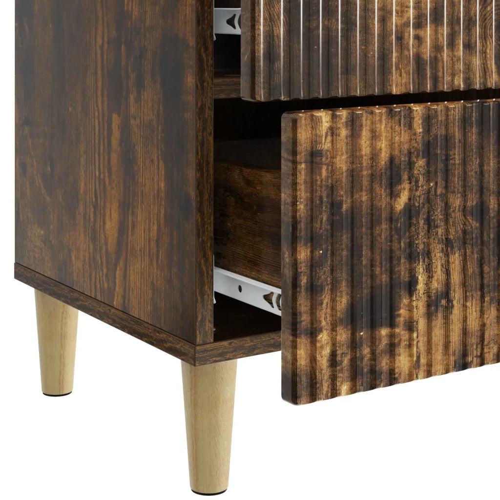 Armadio da Notte Rovere Fumo 43 x 34,5 x 48 cm 894535