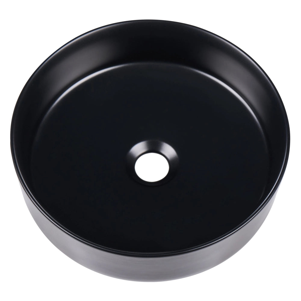 Lavabo da bagno in ceramica ⌀ 40 cm nero stile glamour